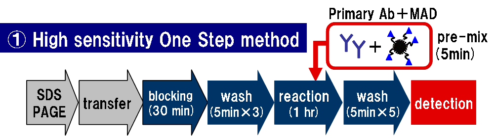 One step detection with high sensitivity