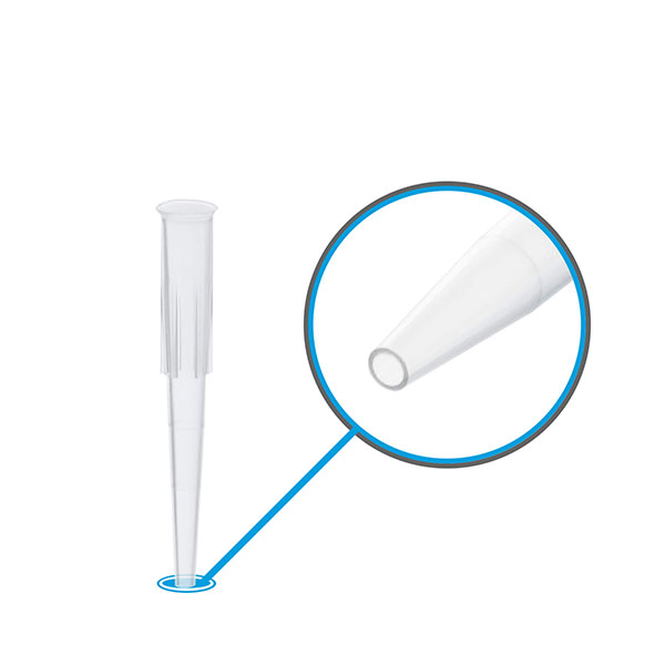 Pipette Tip, wide bore, 200ul, sterile, non-filtered, 10 racks of 96 tips, 960/pk, diagnocine