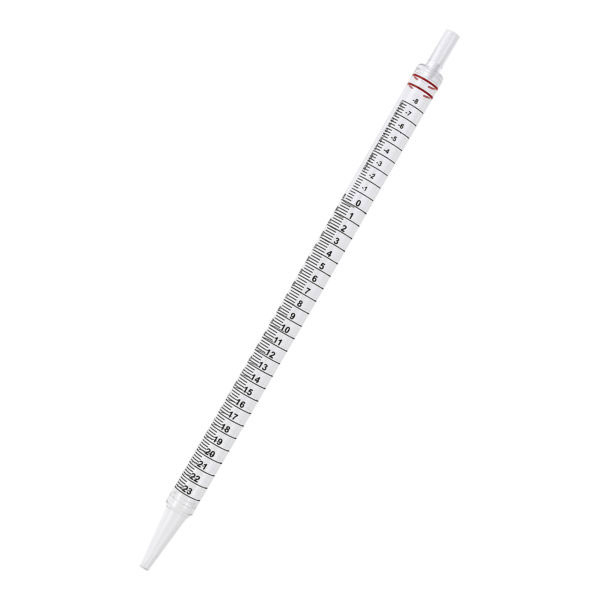 Serological Pipette, 25mL, sterile, individually wrapped, red, diagnocine