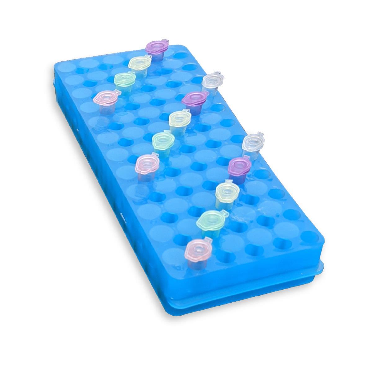 Rack, reversible, 60 x 1.5/2.0mL or 0.5mL, (71x 197mm), Blue,diagnocine