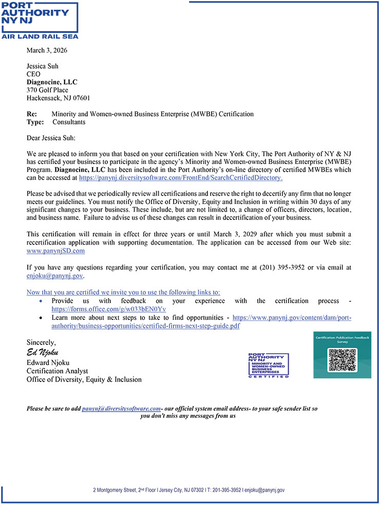 Port Authority of New York-New Jersey MWBE Certification
