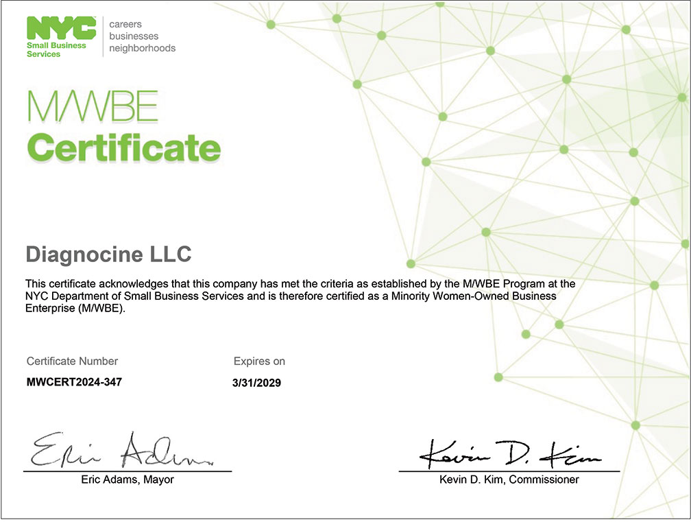 NYC MWBE Certification DiagnoCine